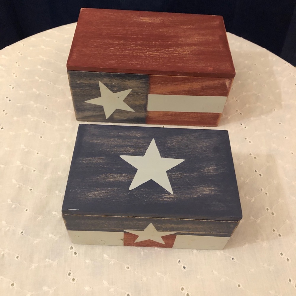 Vintage Americana Patriotic Wooden Boxes - Picture 7 of 16